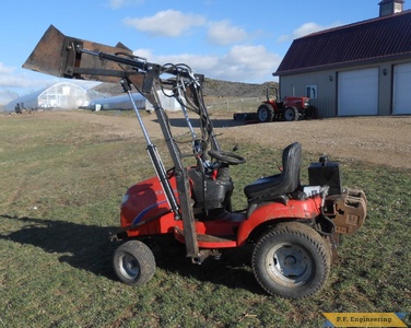 simplicity garden tractor loader left side