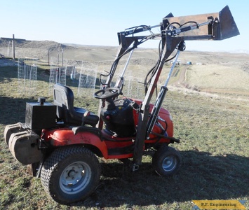 simplicity garden tractor loader right rear