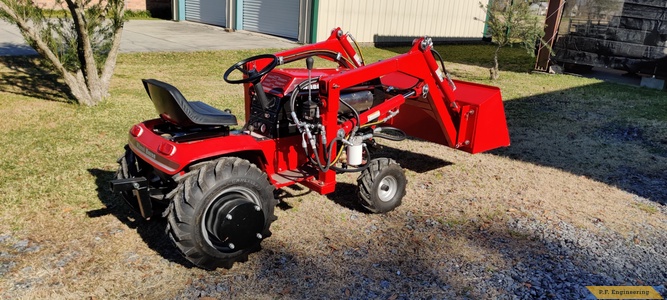 Don A. and his Wheelhorse 310-8 loader in Thibodaux, LA right side view