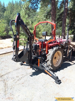 Eric L. West Point CA Micro Hoe on Yanmar diesel tractor