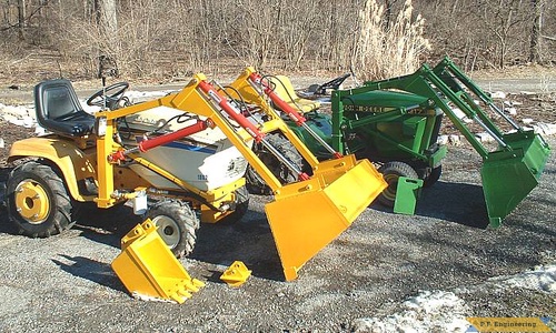 Cub Cadet 1862 and John Deere 317 garden tractor loaders_1