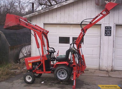 Ingersoll LGT 318 garden tractor Micro Hoe_3