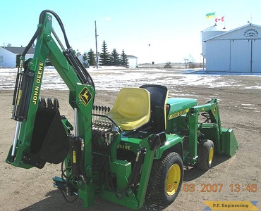 John Deere 322 garden tractor Micro Hoe_3