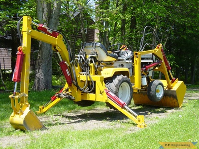 cub 149 backhoe loader rear view